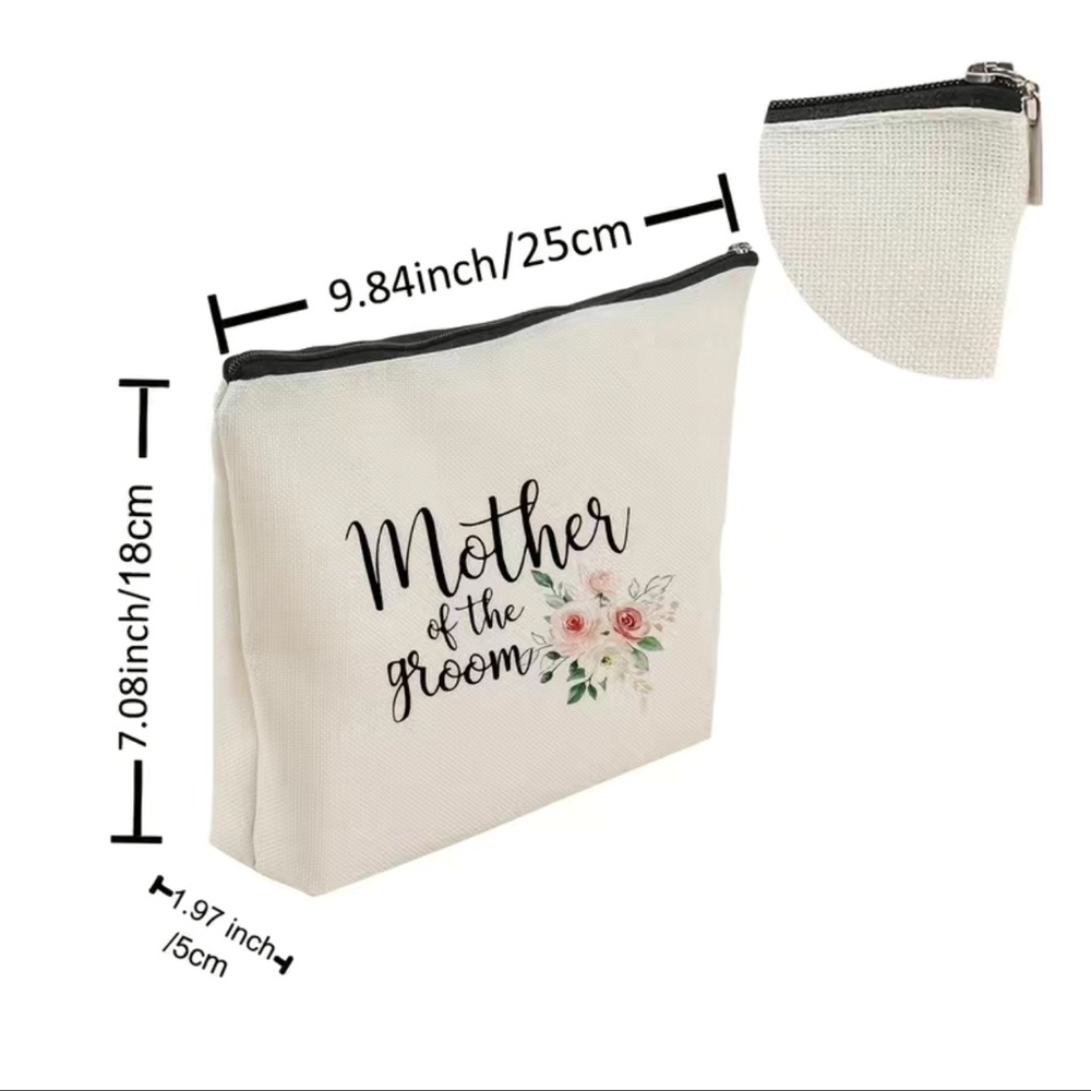 Mother of the Groom Canvas Makeup Bag - Picture 4 of 4